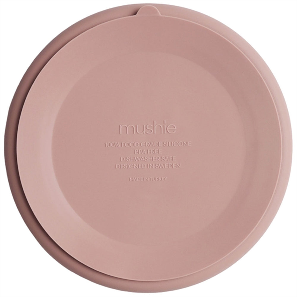 Silikone Tallerken Blush - Mushie → Luksusbaby.dk