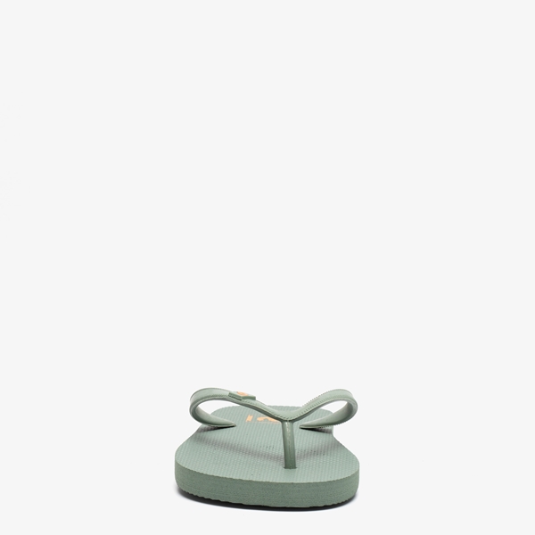 Dames teenslippers donkergroen