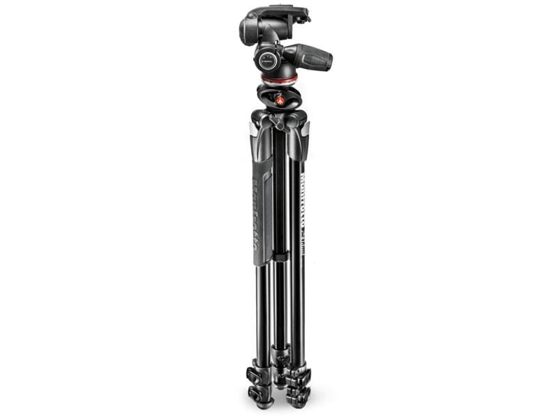 Manfrotto Stativ MK290DUA3-3W Set Alu-Stativ mit 90° Mittelsäule und 3-Wege-Neiger