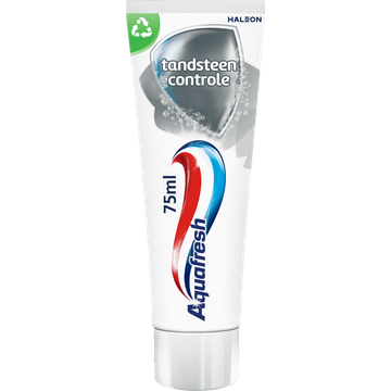 Aquafresh Tandsteen Controle Tandpasta voor gezonde tanden 75ml, recyclebare plastic tube en dop