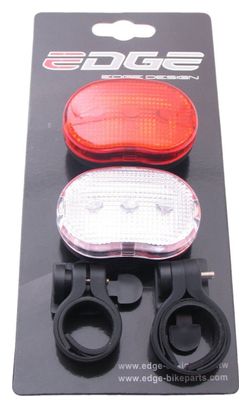 EDGE Kit d'éclairage LED City - 3 Led - Avant   Arrière - Piles incluses