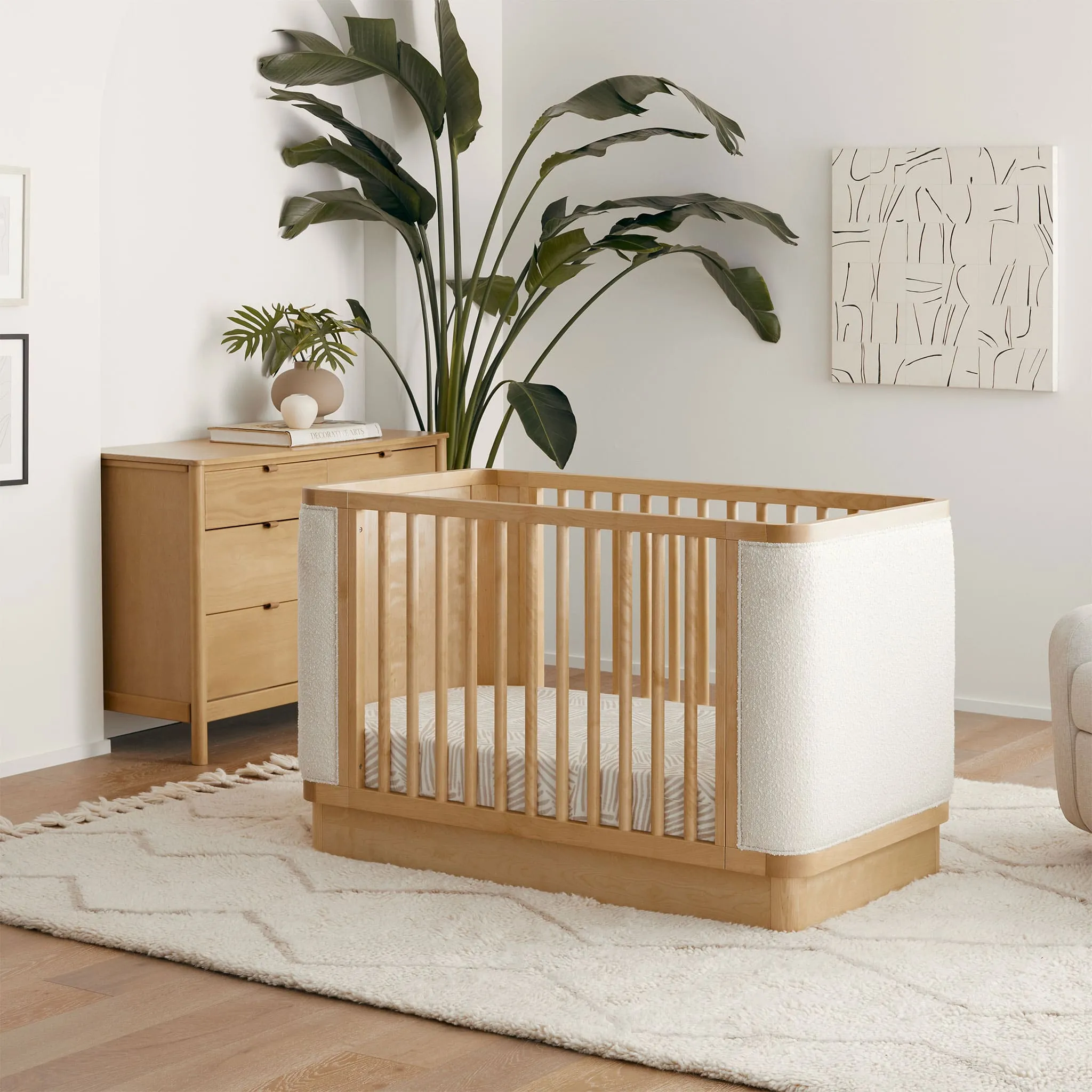 Babyletto Couchette Convertible 4-en-1 Bondi avec Kit de Conversion pour Lit pour tout-petit - Miel avec boucle ivoire