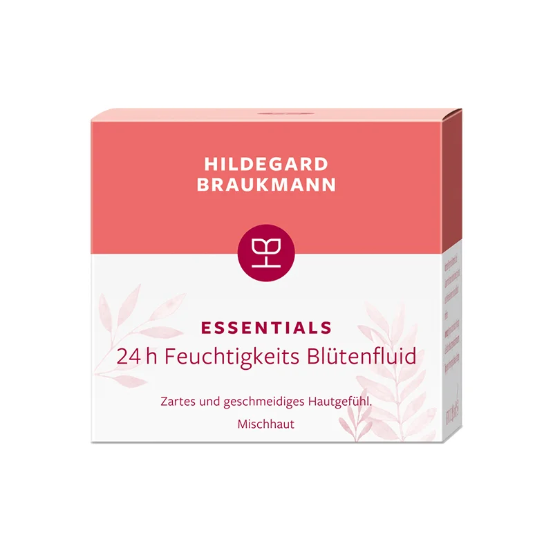 ESSENTIALS, 24h Feuchtigkeits Blütenfluid, 50ml