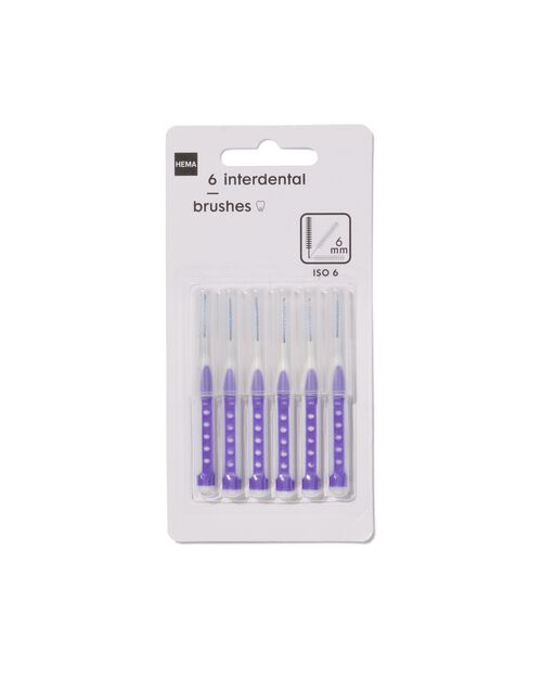 6 brossettes interdentaires 6mm