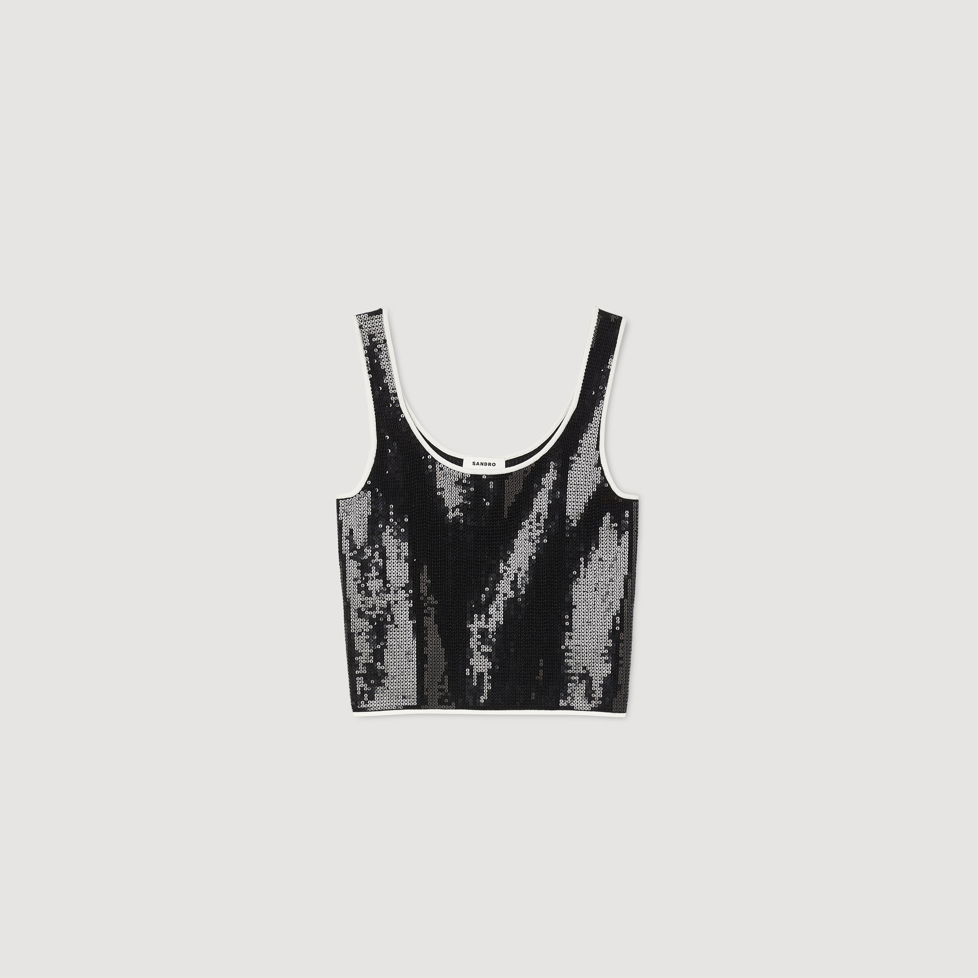 Top court orne de strass