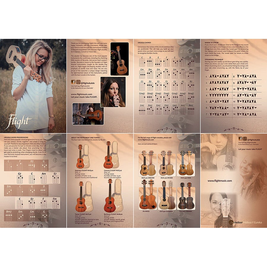 Flight Natural Series NUC310 concert ukelele met gigbag