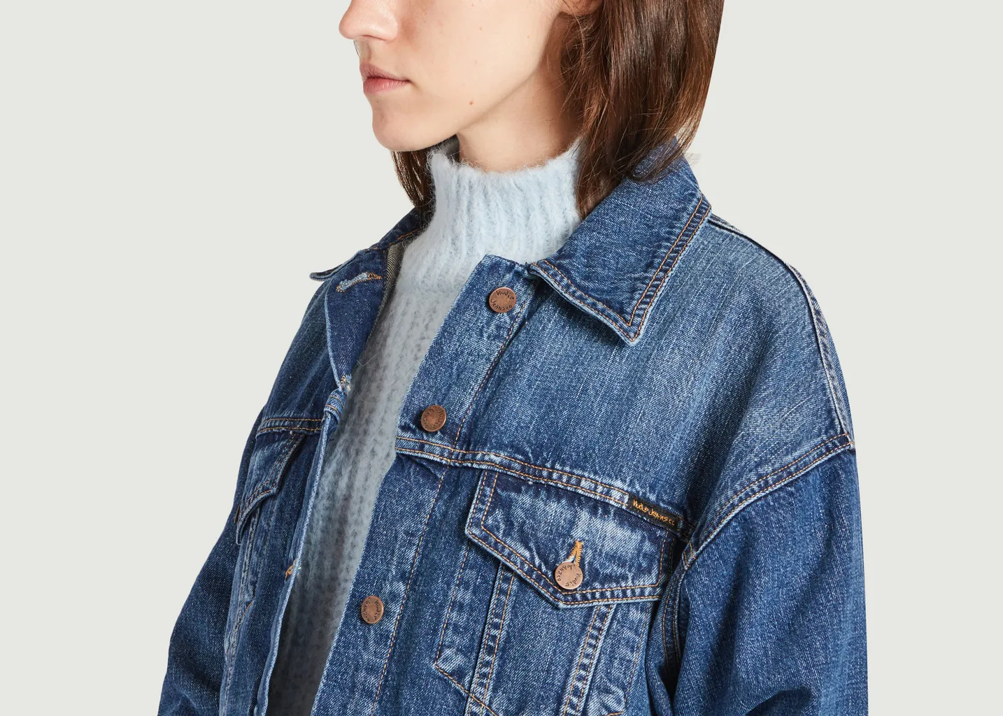 Veste Elin blue maze denim Nudie Jeans