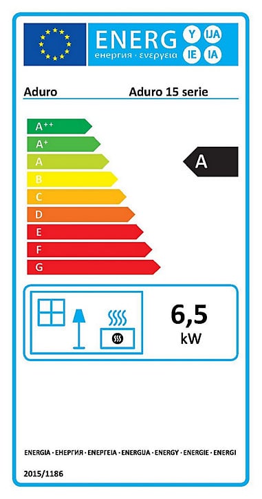 Poêle à bois en acier Aduro en acier 15 6.5kW 140m²