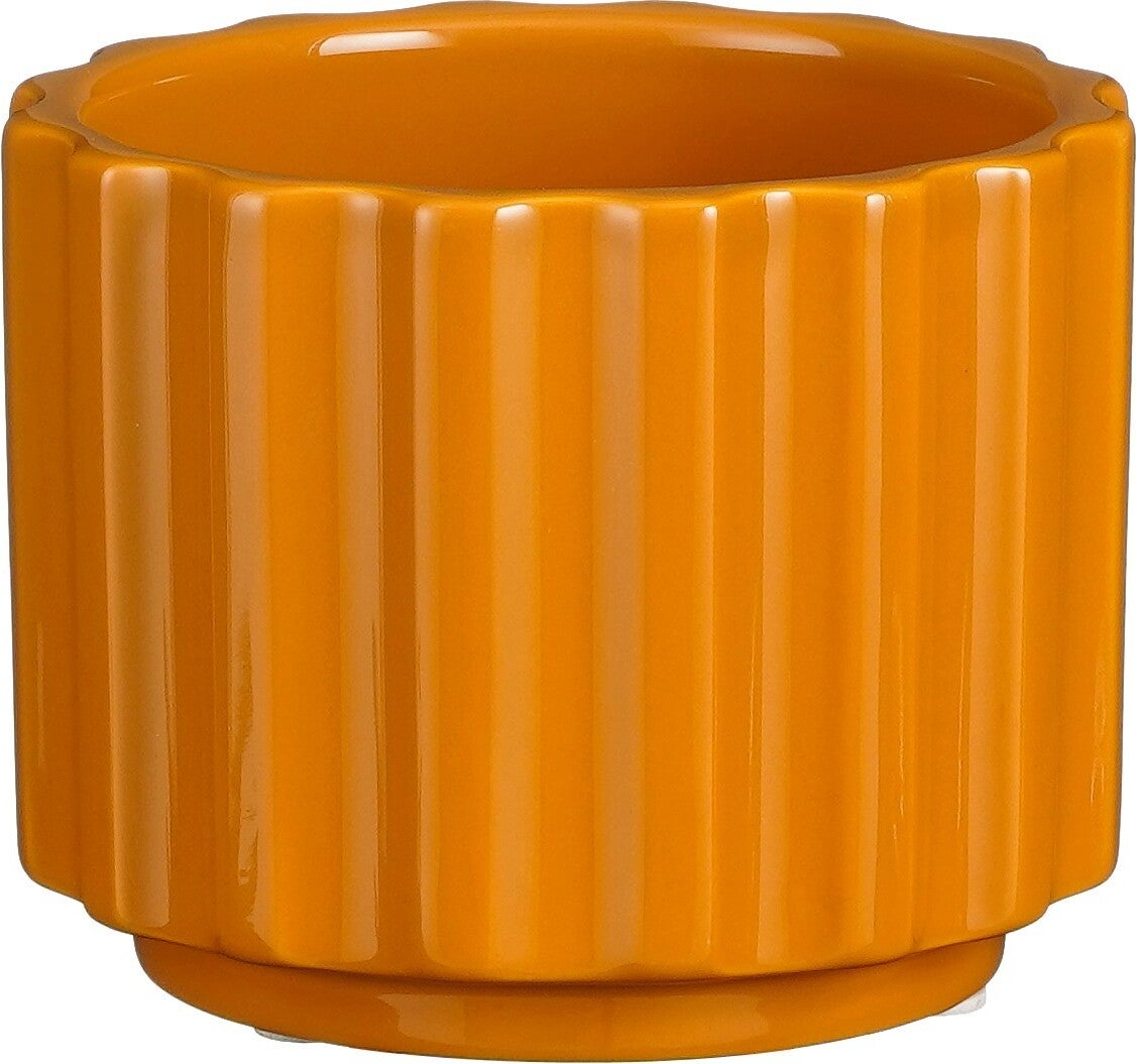 Mica Decorations bloempot Gama oranje D 11,5 H 9 cm