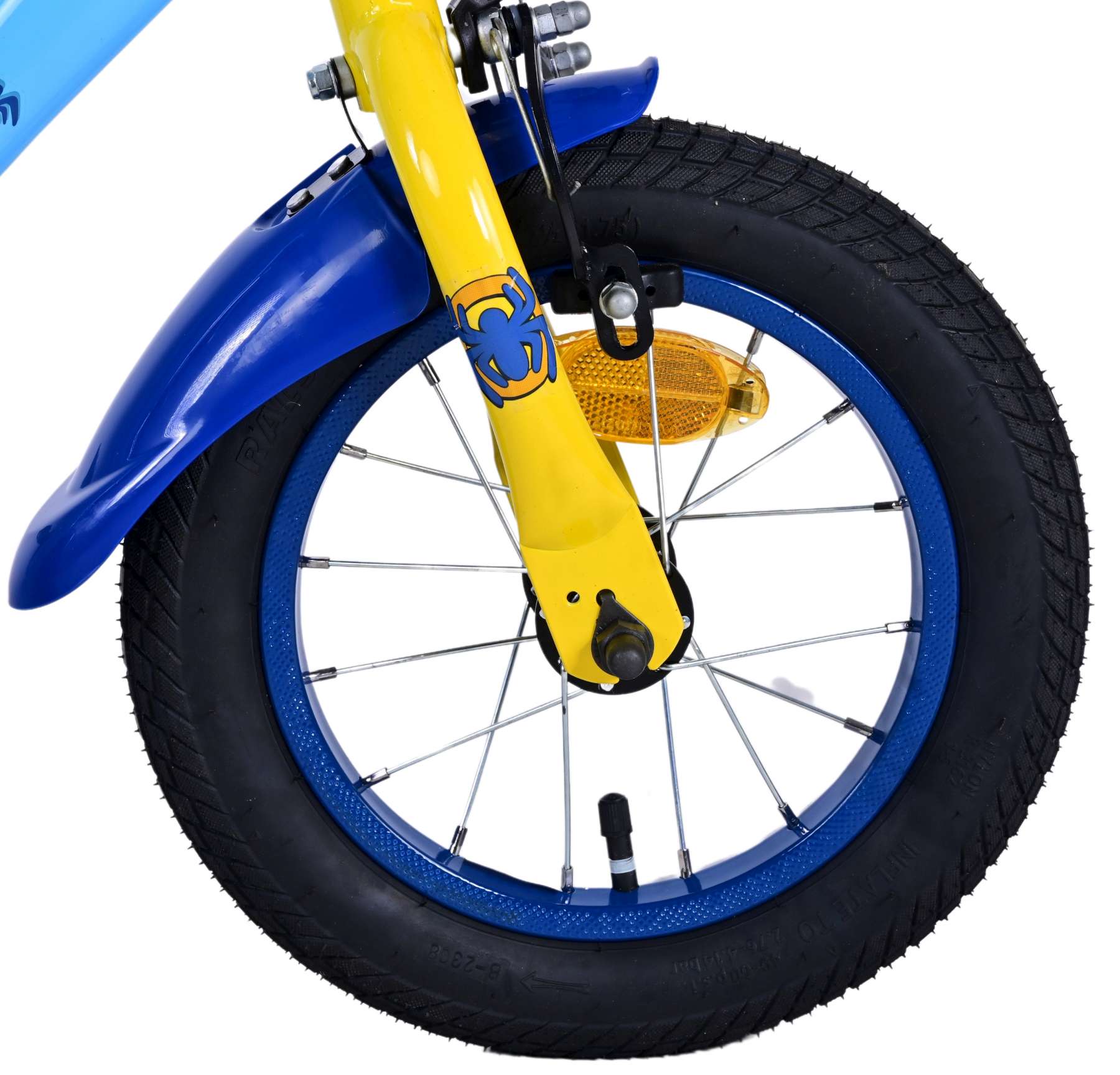 Kinderfahrrad Spidey für Jungen 12 Zoll Kinderrad in Blau Fahrrad