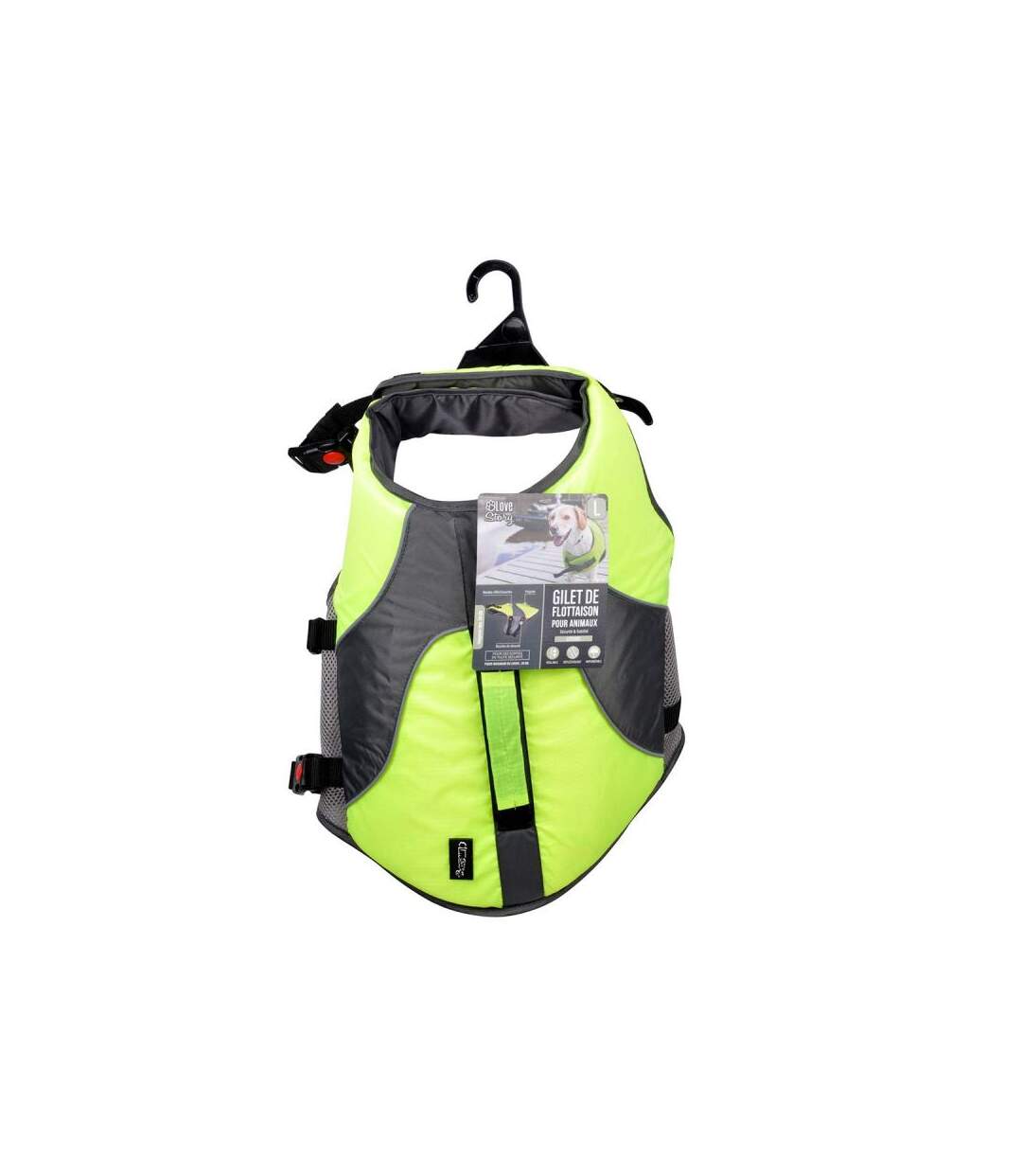 Paris Prix - Gilet De Flottaison Pour Chien réfléchissant 54cm Jaune