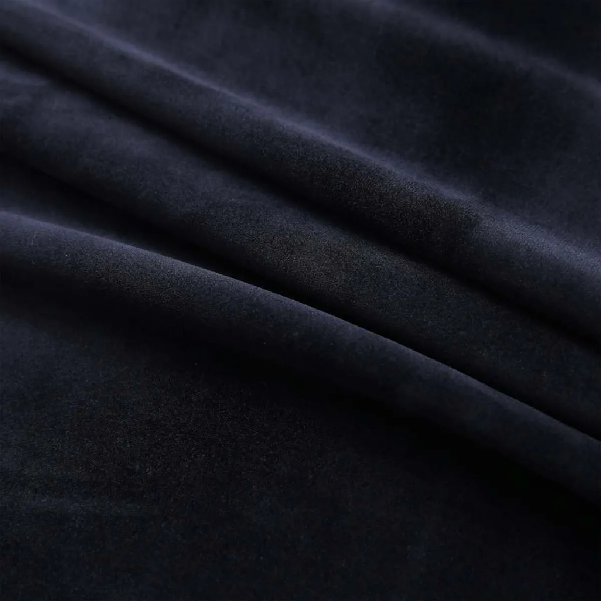 vidaXL Rideaux Velours avec Anneaux - Noir