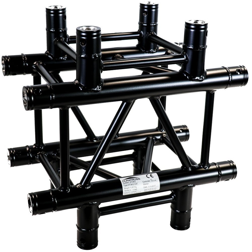 Duratruss DT 34/2-C41 X-stuk - mat zwart