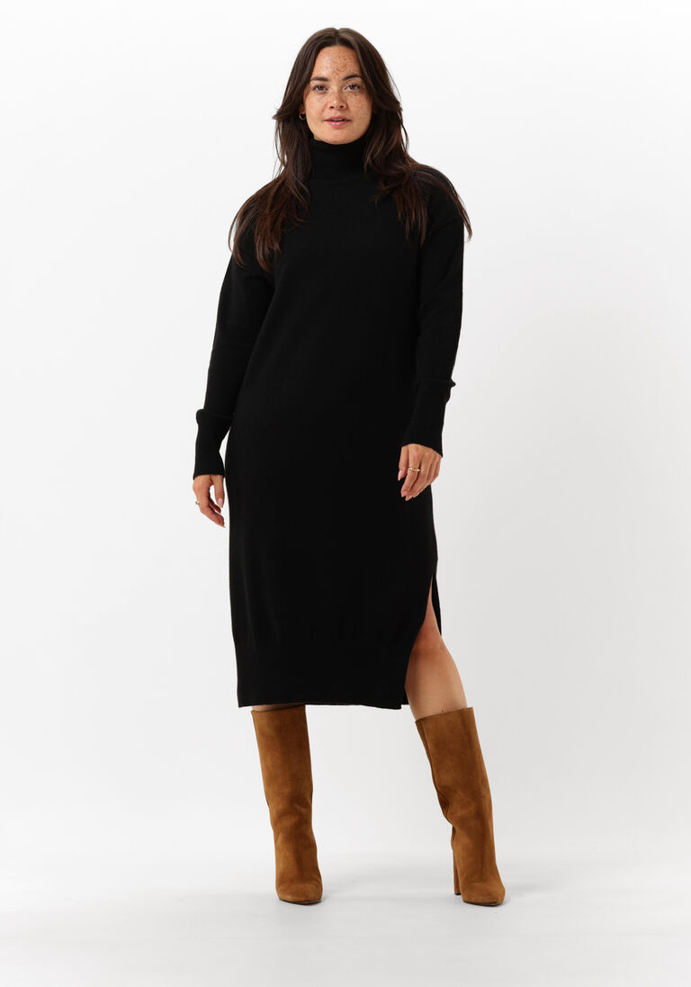 NOT SHY zwarte not shy midi jurk teba