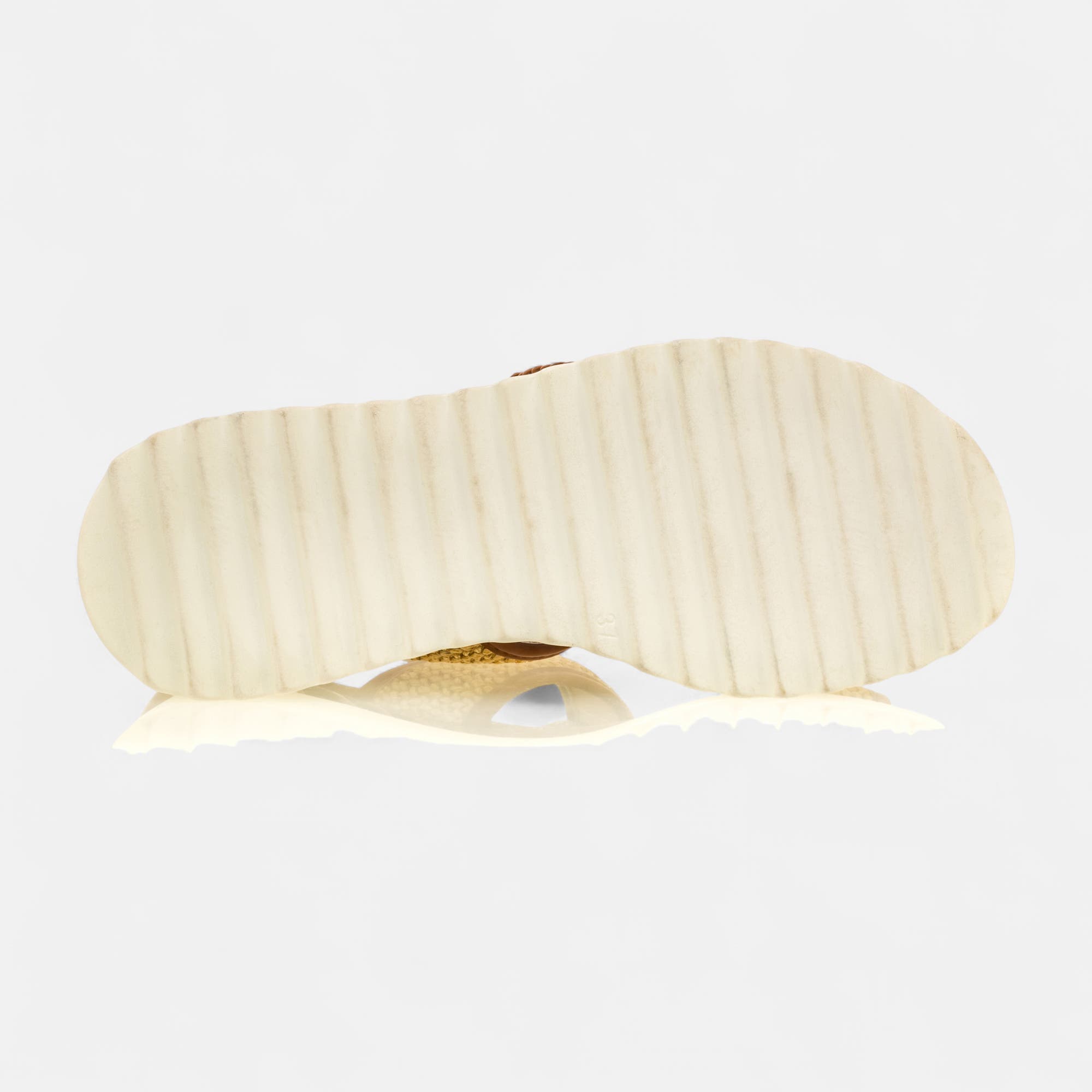 Sandales à talon compensé Femme beige