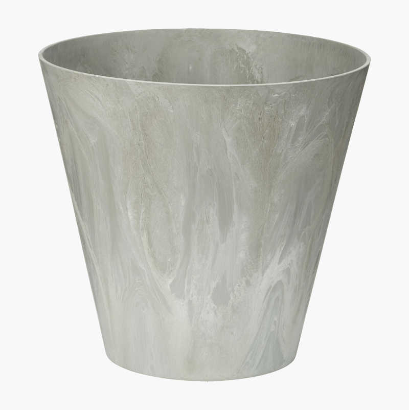 Lysegrå, lett potte, Ø30 cm