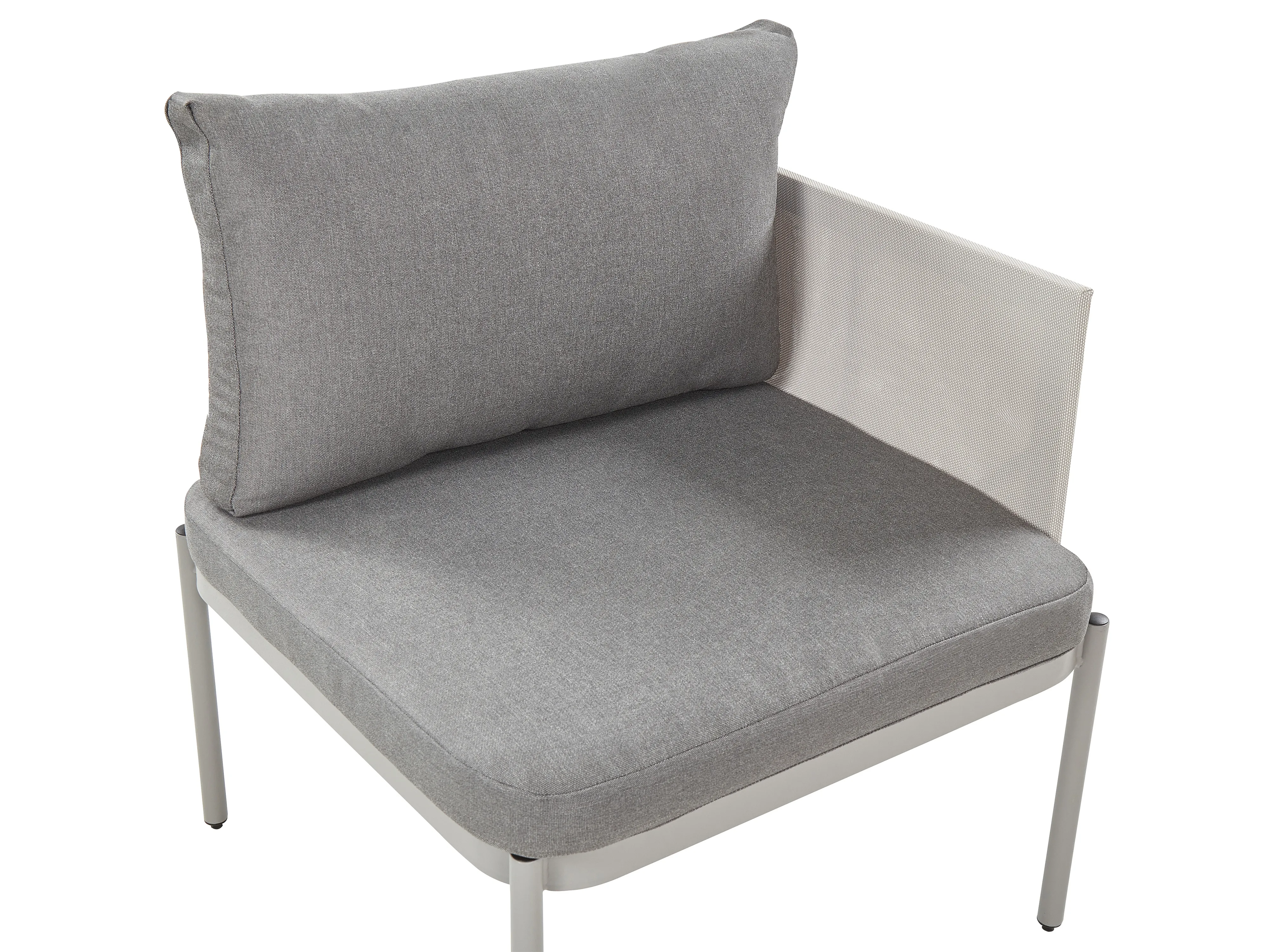 Loungeset met tafel 2-zits TERRACINA Metaal Lichtgrijs