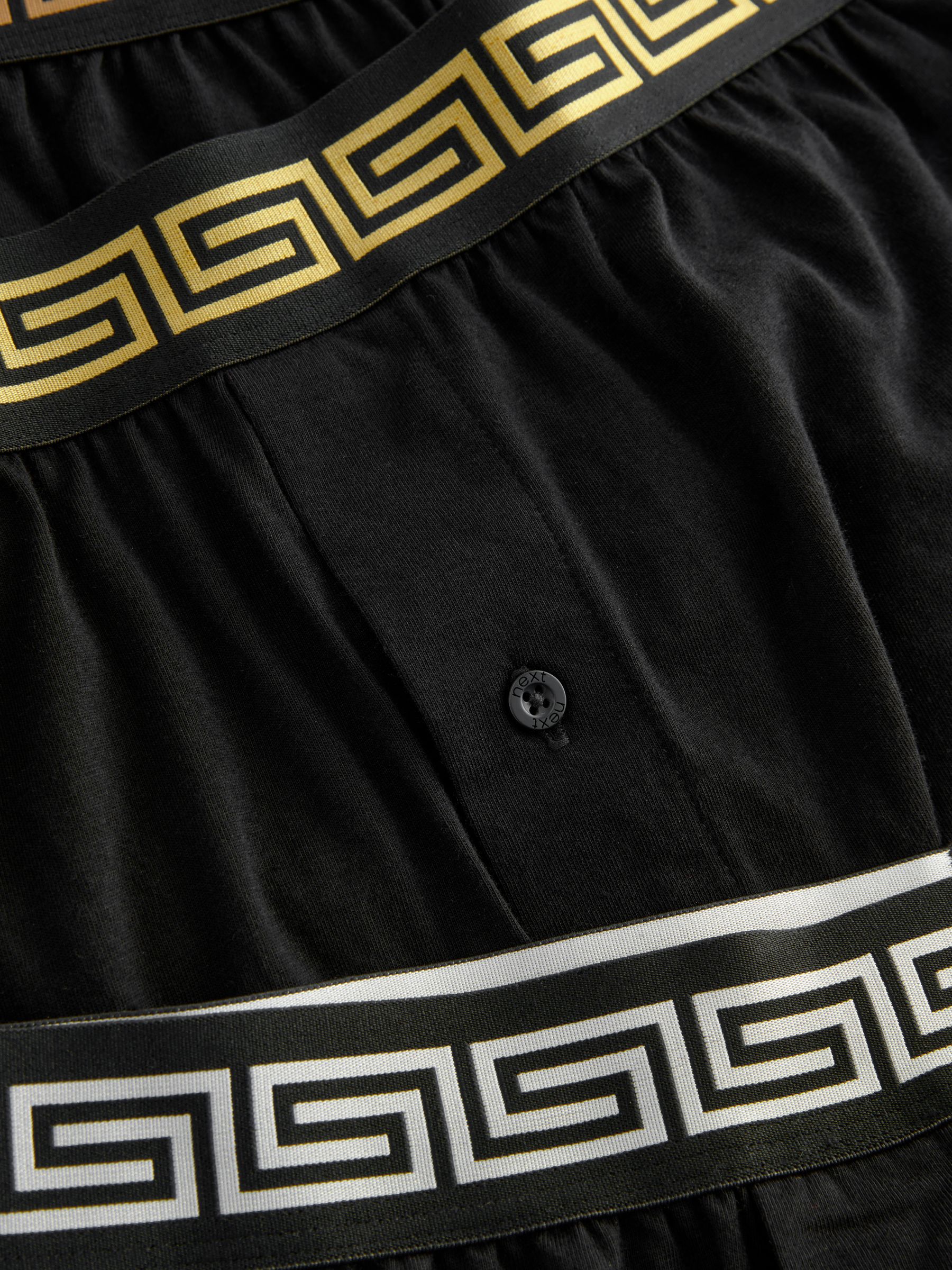 Zwart metallic tailleband - Verpakking van 5 - Ruimvallende Boxers