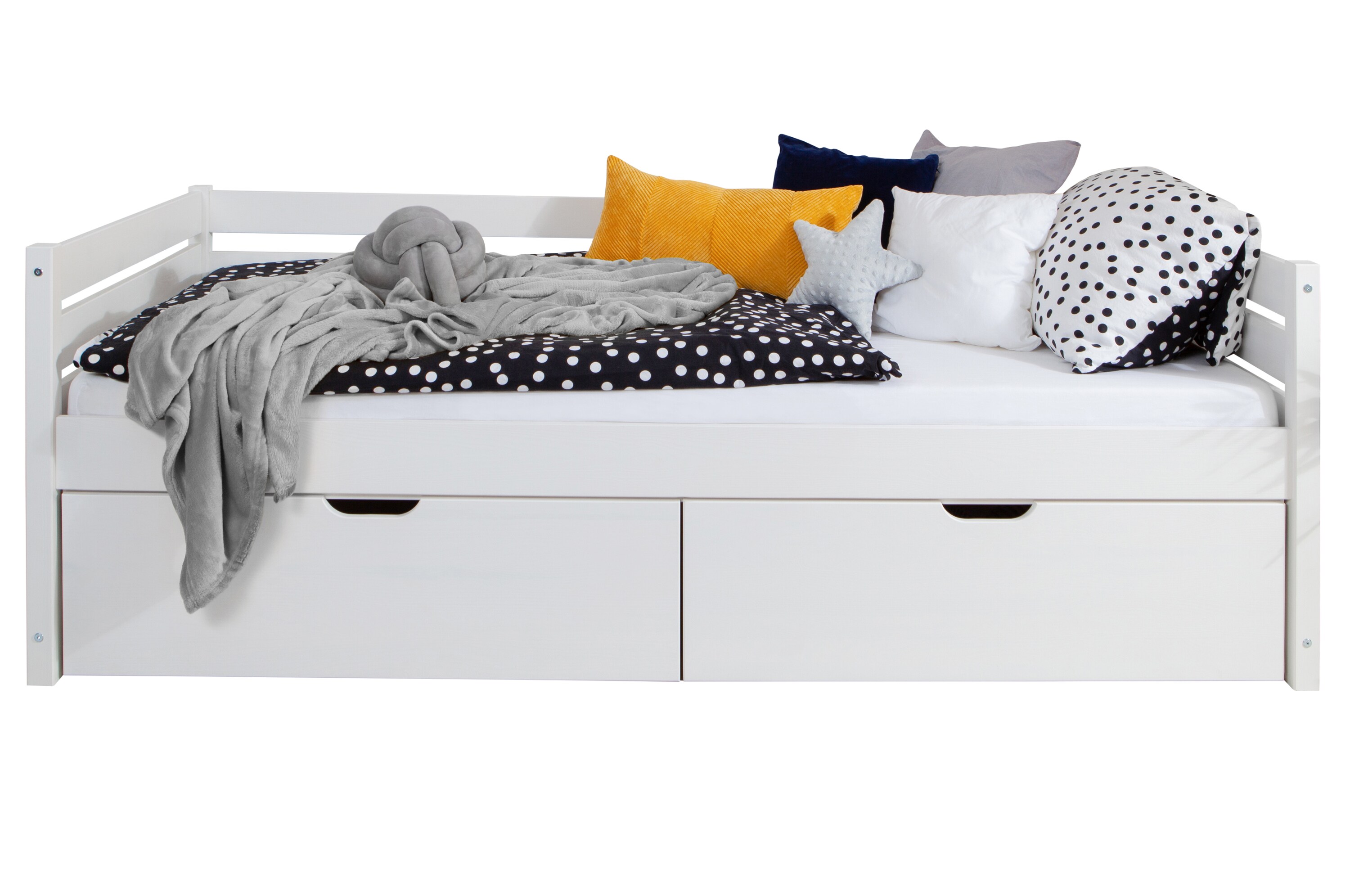 TiCAA Sofabett Naomi inkl. 2x Schubkästen, 90x200
