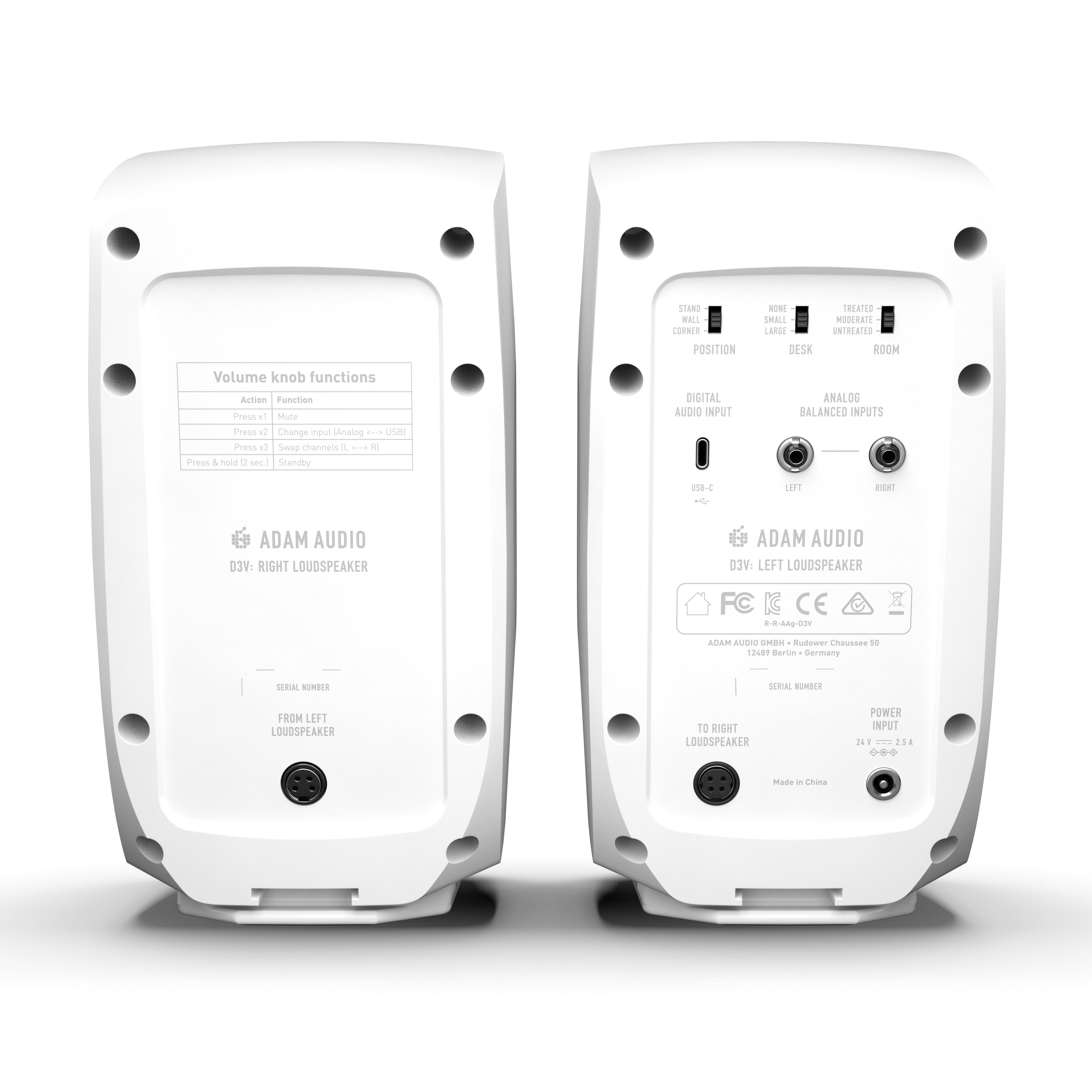 Adam D3V WH actieve studiomonitor (tweedelig)