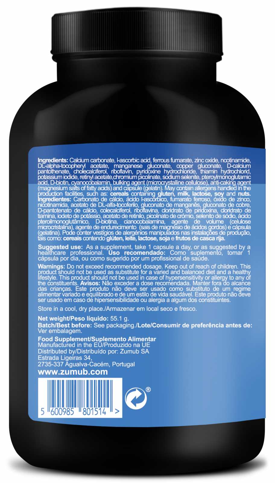 Zumub Multivitaminas + Minerais 100 cápsulas