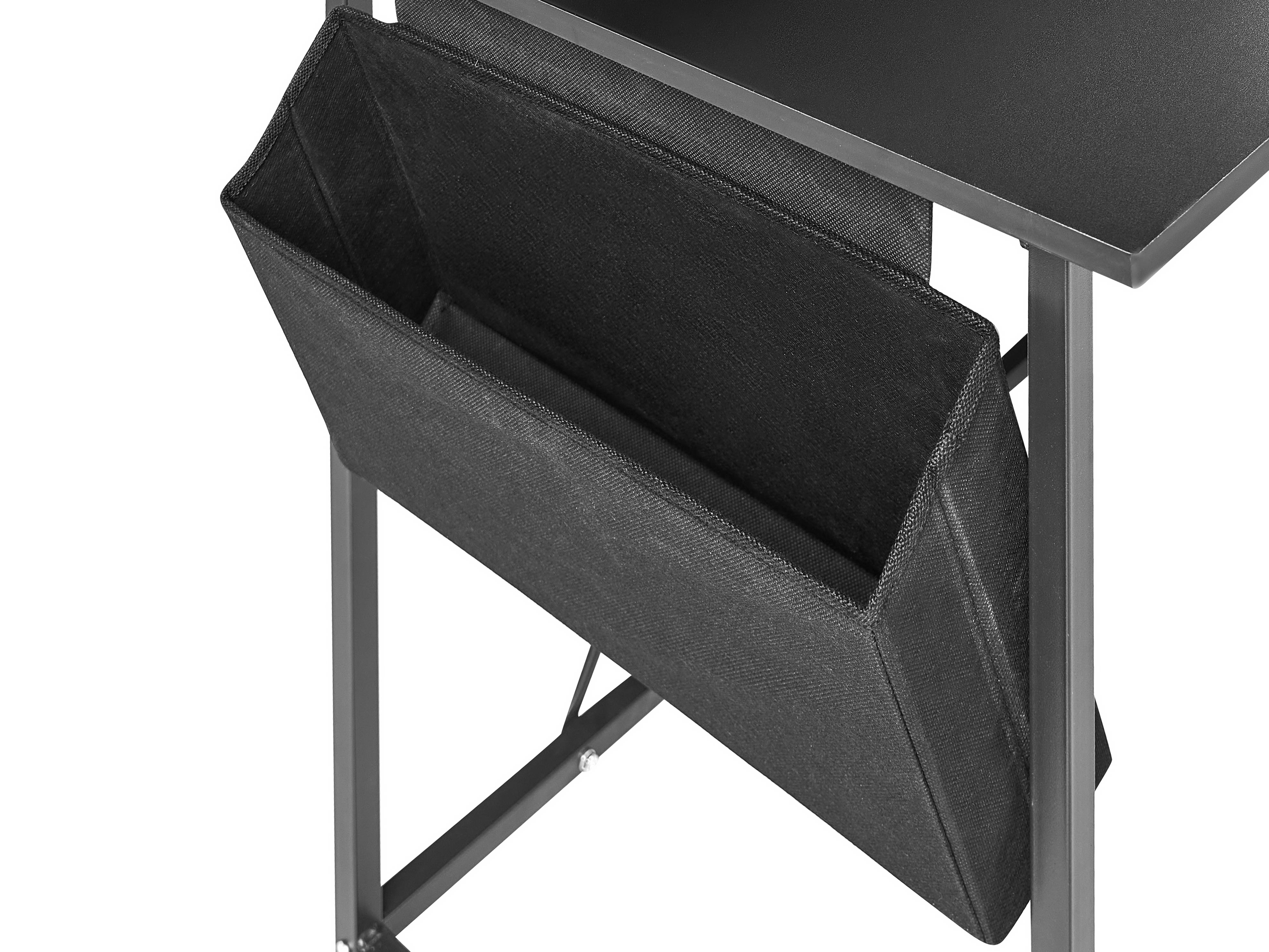 Hoekbureau TACONY Zwart 180 cm 140 cm met opbergruimte