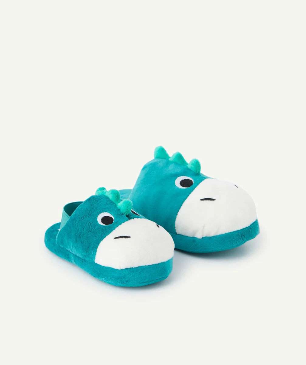 CHAUSSONS GARÇON AVEC ANIMATION DINOSAURE VERT