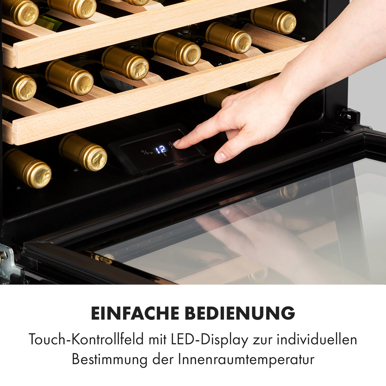 Vinsider 24 Built-In Uno Weinkühlschrank Einbaugerät 1 Zone 24 Fl