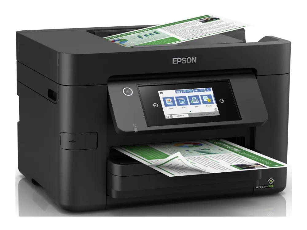 Epson WorkForce Pro WF-4825DWF - Multifunktionsprinter - farve - blækprinter - A4 (210 x 297 mm) (original) - A4/Legal (medie) - op til 25 spm (udskriver) - 250 ark - 33.6 Kbps - USB 2.0, LAN, Wi-Fi(n), USB vært