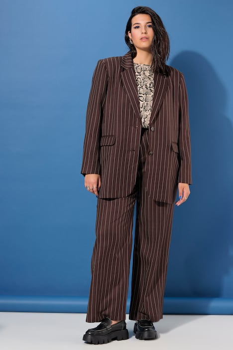 Blazer, oversized, Nadelstreifen, Schimmer
