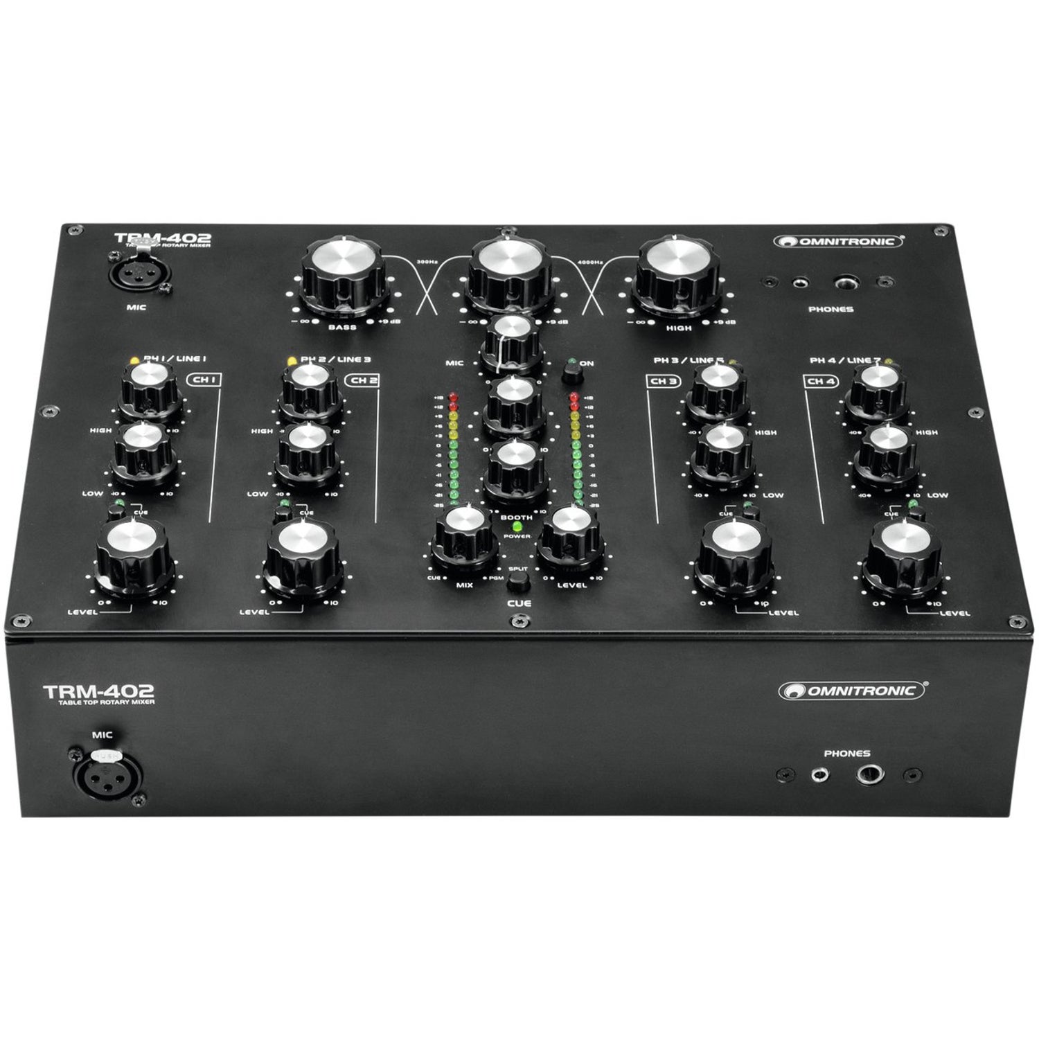 Omnitronic TRM-402 4-kanaals rotary mixer