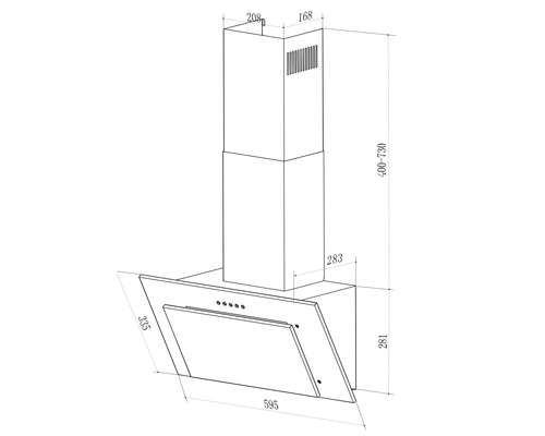 Optifit keukenblok met apparatuur Rurik986 270 cm wit glanzend gedemonteerde variant omkeerbaar KCRU 2708E-8+