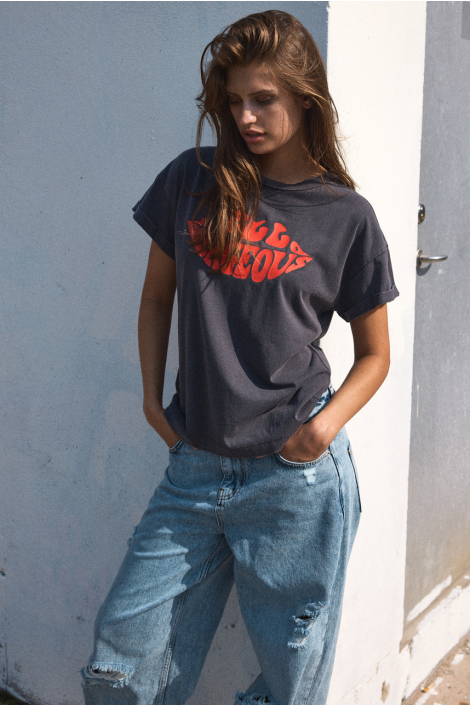 Noisy may grijze dames t-shirt