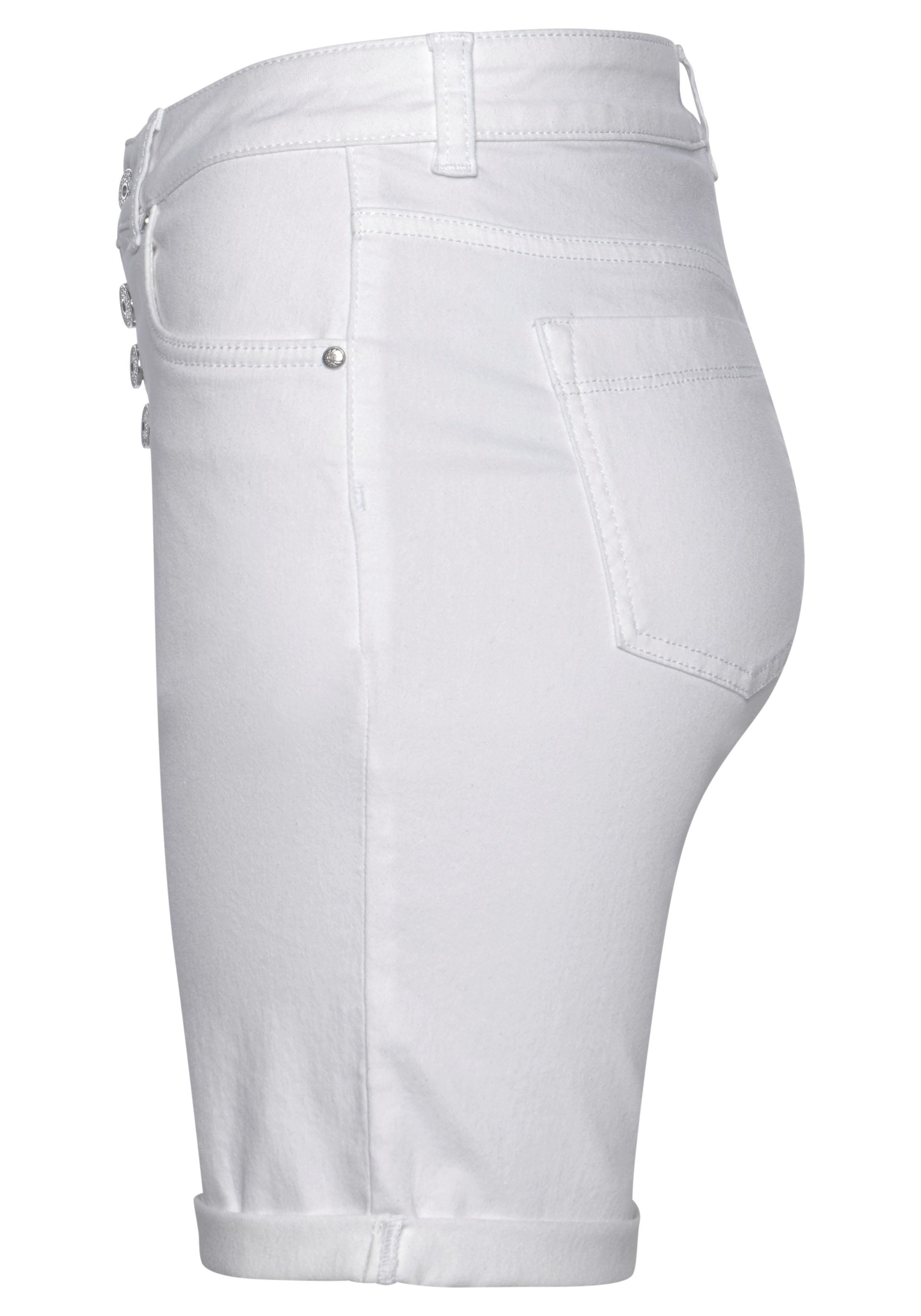 LASCANA Bermudas  mit Knopfleiste, Baumwollstretch, kurze Hose