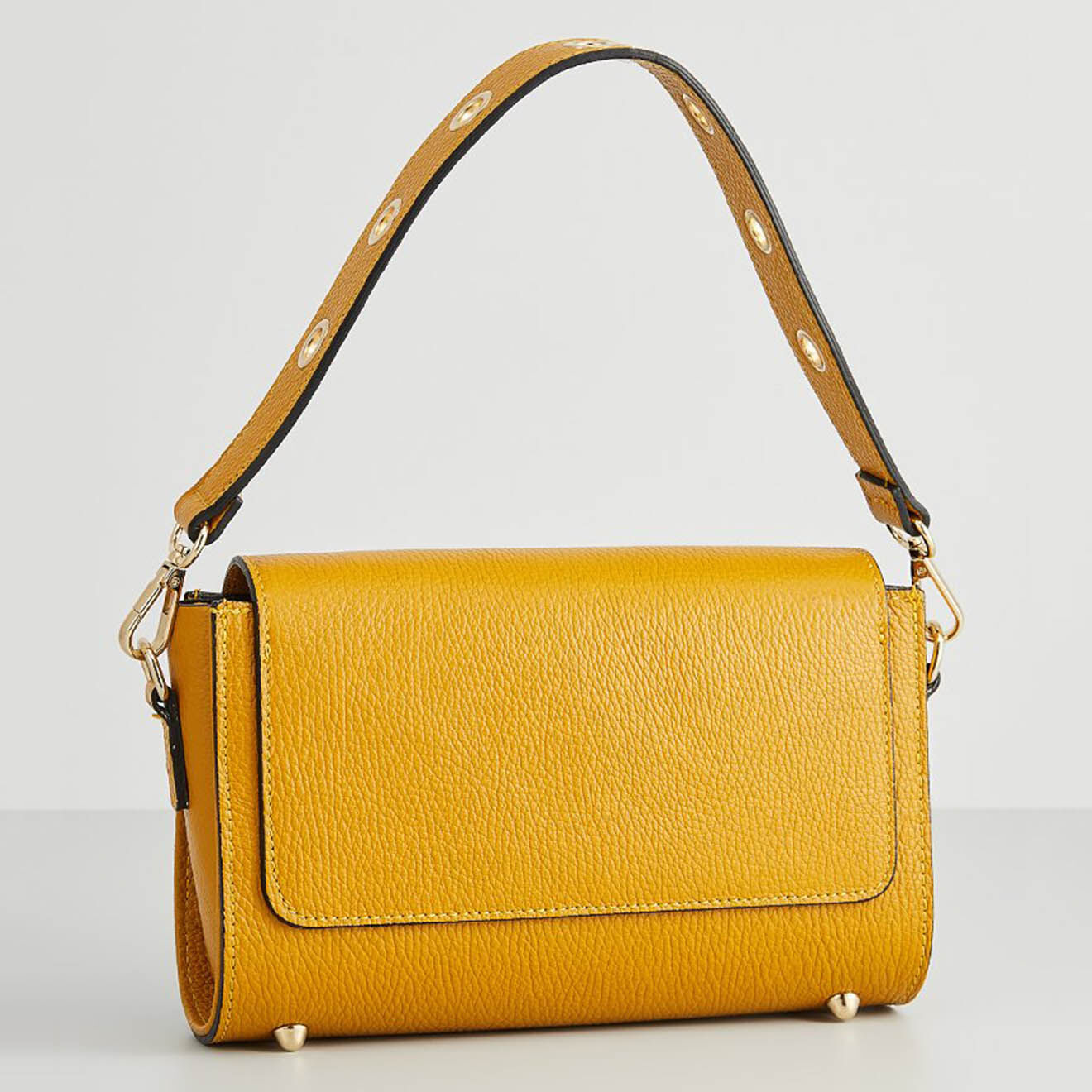 Christian Laurier Sac bandoulière Ralph en Cuir jaune foncé  - 26x14x8 cm
