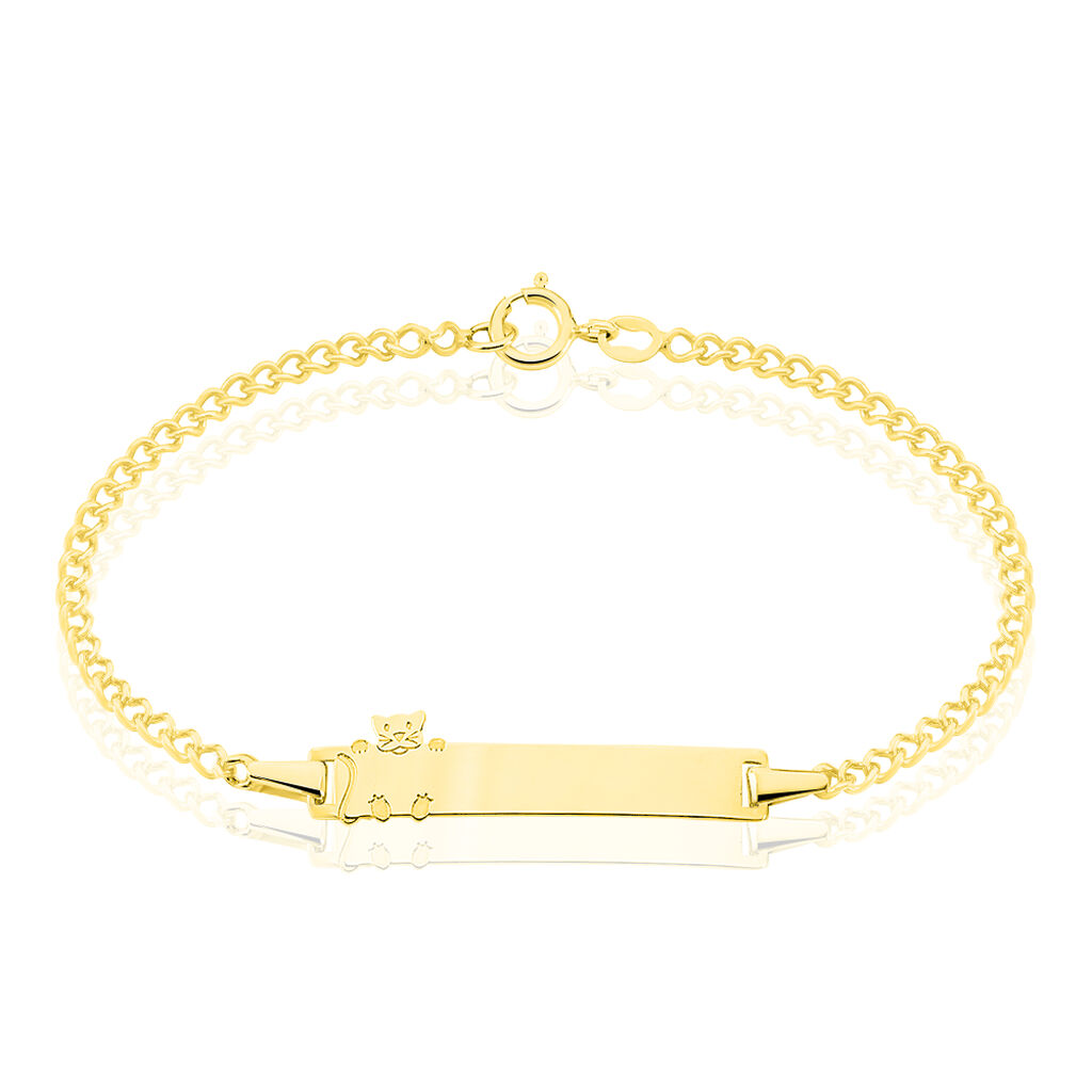 Bracelet Identité Etheline Maille Gourmette Or Jaune