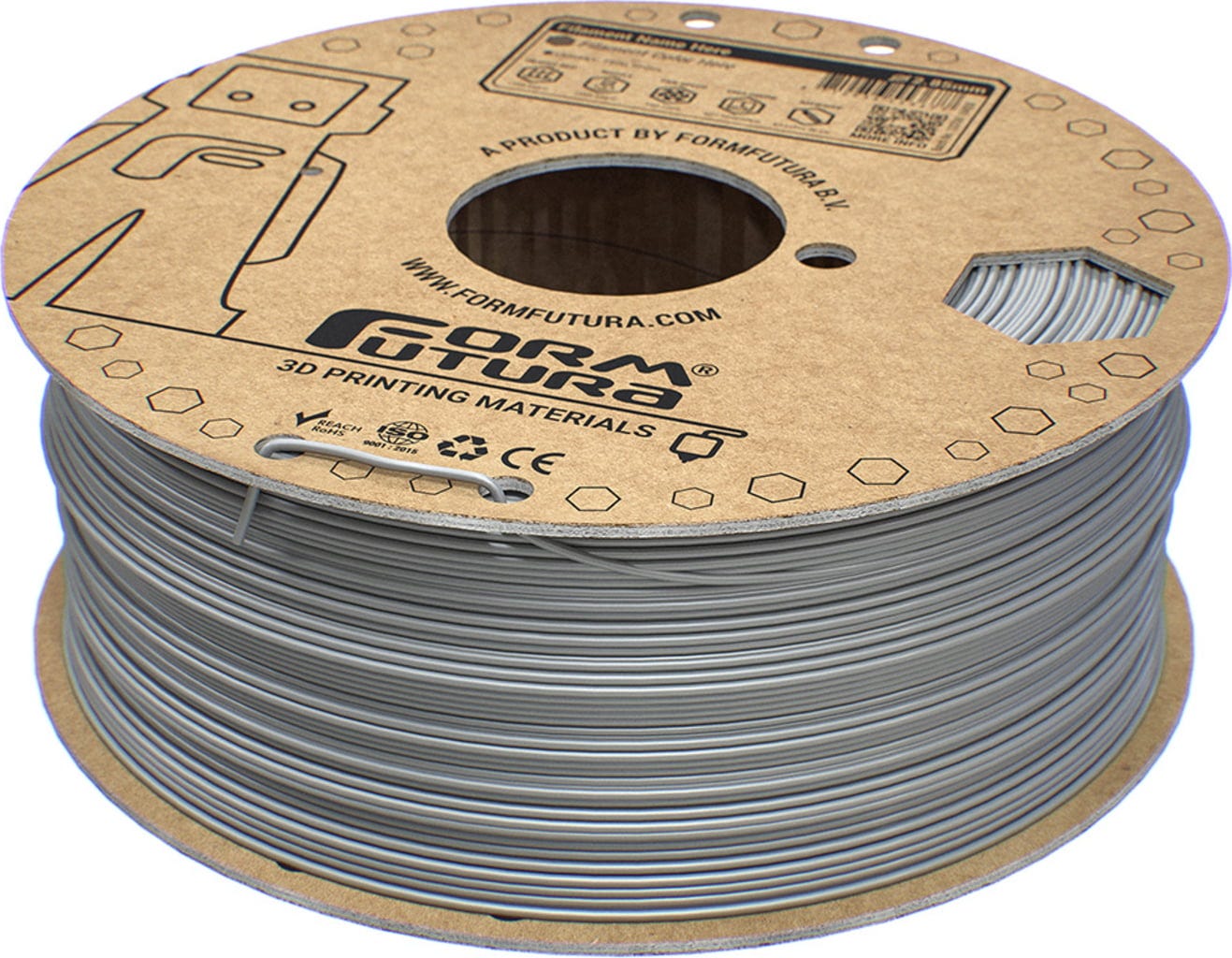 FormFutura  EasyFil™ ePLA White Aluminium, 1,75 mm / 1000 g    Benutzerfreundliches PLA Filament