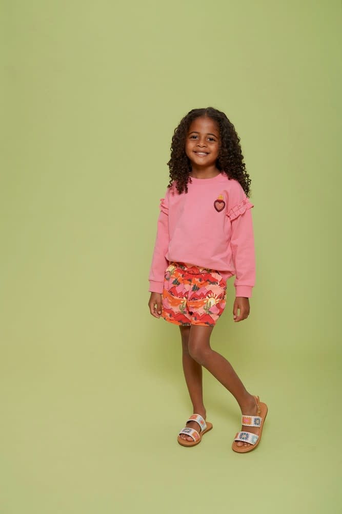 Jubel Jubel sweater met backprint - Salsa Sunset roze