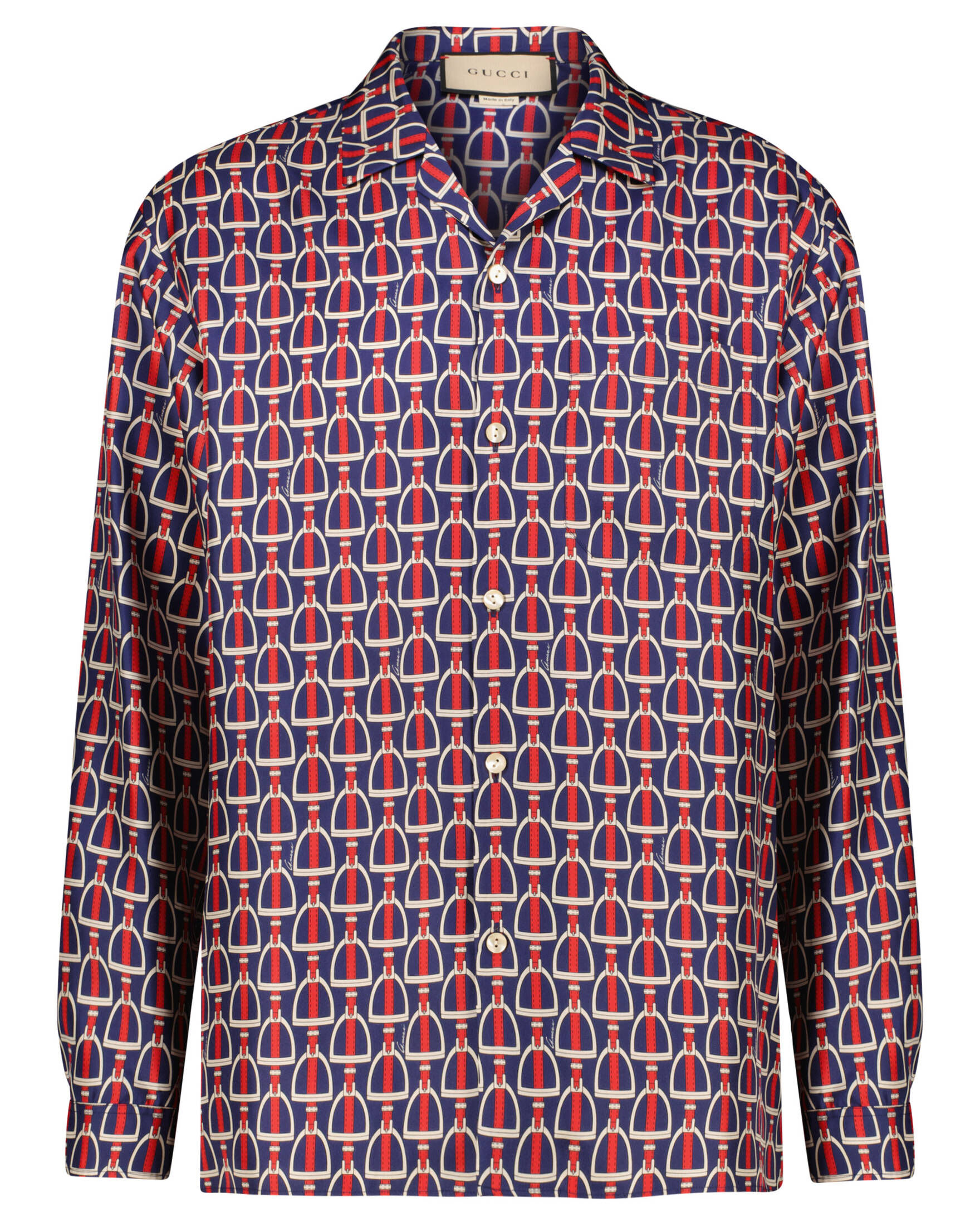 Gucci| Herren Seidenhemd BOWLING HAWAII SHIRT Langarm