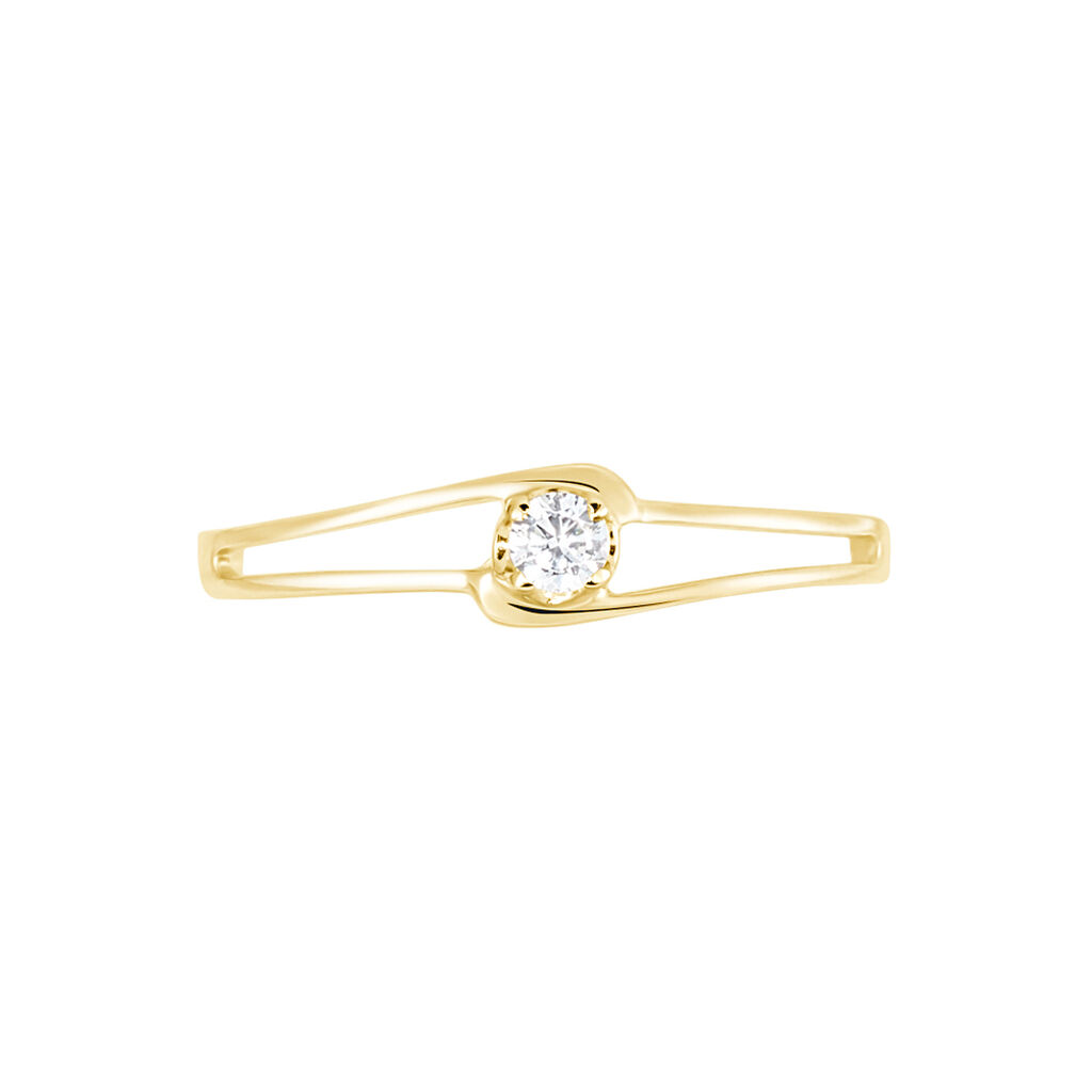 Bague Veroucha Or Jaune Oxyde De Zirconium