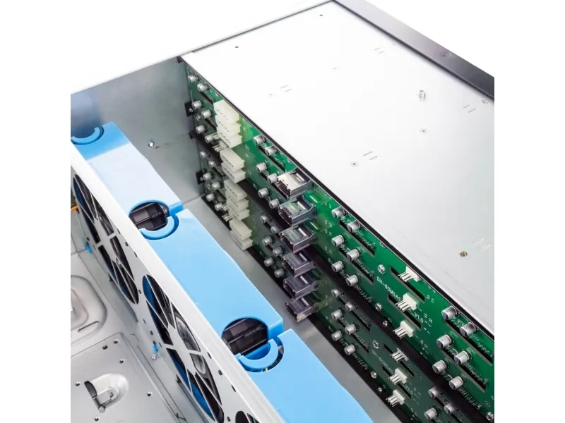 FANTEC SRC-4240X07 - Rack-monterbar - 4U - SSI EEB - SATA/SAS - hot-swap - ingen strømforsyning - sort, sølv - USB
