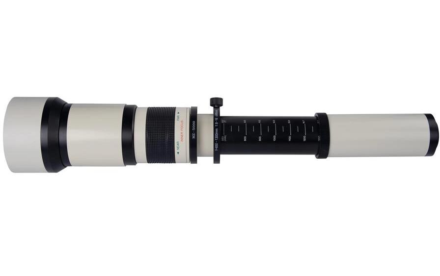 Zoomobjektiv 650-1300mm Dörr T2 - Weiss<br>Teleobjektiv, das sich für Aufnahmen von Tieren, Natur und Details aus grosser Entfernung eignet