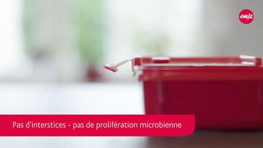 Clip micro boîte rect. 0.8l rouge