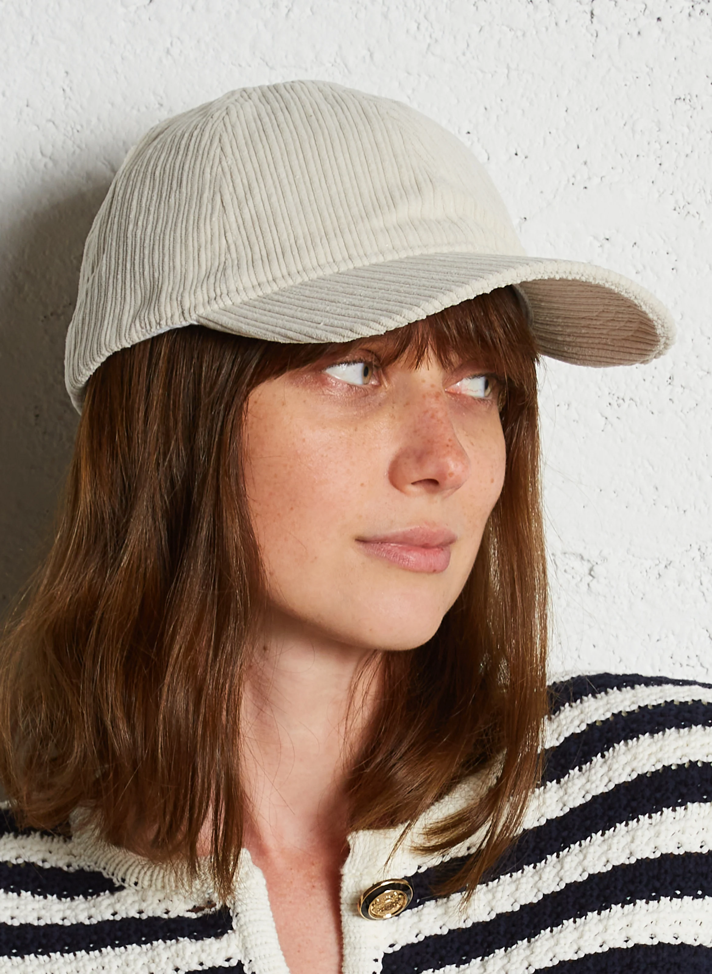 MALVI - Casquette côtelée | Blanc