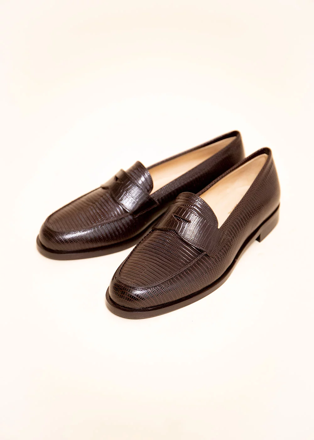 MOCASSIN ROMA LEZARD MARRON