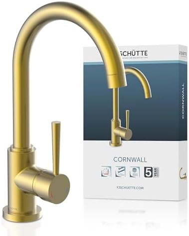 SCHÜTTE Cornwall 79161 Robinet de cuisine pivotant à 360 ° avec mitigeur monocommande Blanc : Bricolage