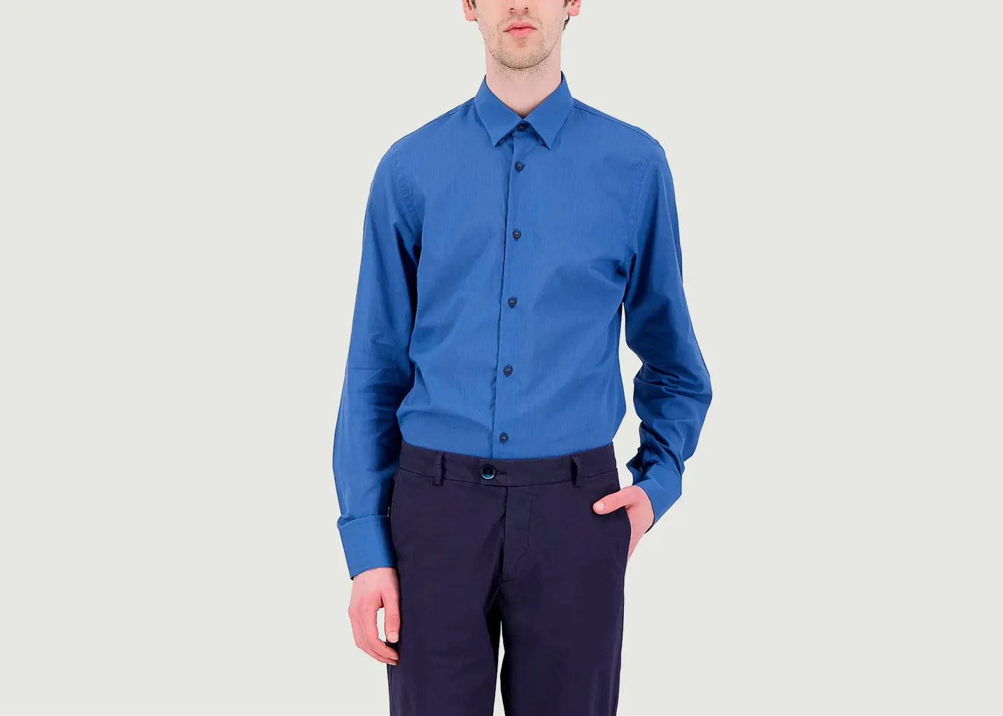 Chemise coupe ajustée en coton léger JagVi Rive Gauche
