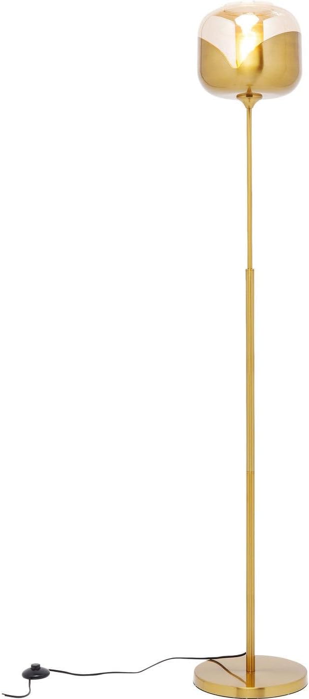 Kare Design Stehleuchte Golden Goblet Ball, Gold, Stehlampe, Vintage, Stahlgestell, Stahl/Glas Schirm, kein Leuchtmittel inklusive, 160x25x25 cm (H/B/T)