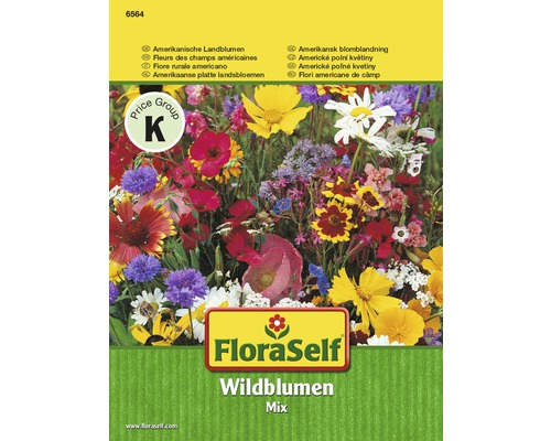 Wilde bloemenweide zaden FloraSelf Amerikaanse landbloemenmix open-pollinated zaden