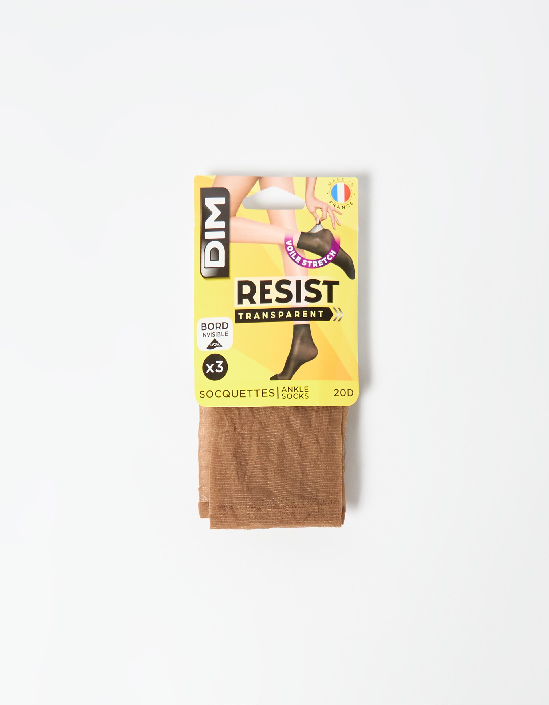 Pack 3 Pares Meias 20DEN 'DIM', Mulher, Bege